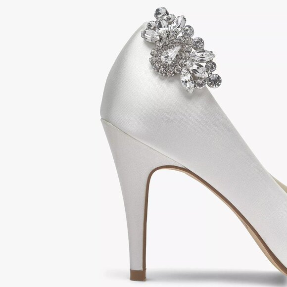 Silver Embellished Shoe Clips - Picture 7 of 10